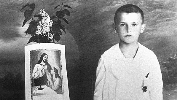 Karol Józef Wojtyła is pictured at his first Communion May 25, 1929. (CNS photo)